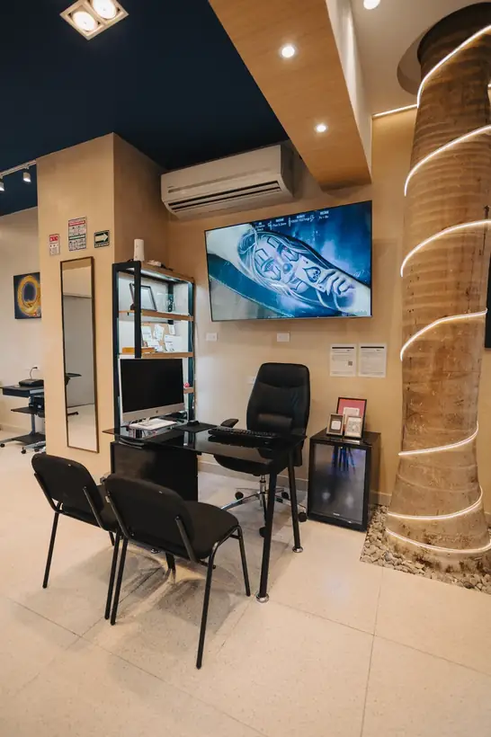 Warm, welcoming studio interior at Ink Love, Playa del Carmen